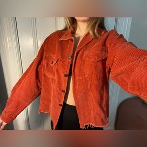 VTG corduroy rust button up jacket